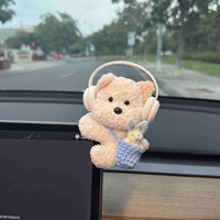 Accessoires de voiture en peluche personnalisés, ours en peluche mignon en coton PP, jouet en peluche pour voiture