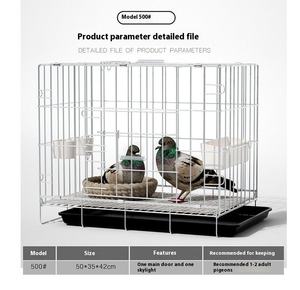 Grote opvouwbare metalen vogelkooi met scheidingswand en anti-ontsnappingslot, plastic lade voor duivenkweek, binnengebruik - Product Image 6