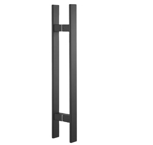 Manija de puerta de empuje de acero inoxidable 304 de grado comercial de alta resistencia/manija de puerta de Granero/tiradores de vidrio, acabado negro mate - Product Image 1