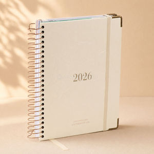 Custom Spiral Bound Goal Planner Printing Hardcover Monthly Weekly Productivity Journal <b>Notebook</b> with <b>Divider</b> Tabs - Product Image 1