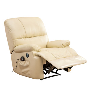 Sillón Reclinable Eléctrico de Cuero Genuino para Masajes, Color Marrón Oscuro, Asiento Individual, para Uso en Cine en Casa - Product Image 3