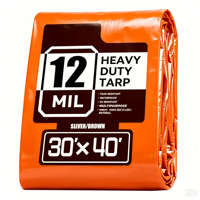 Bâche en PE haute résistance 12 mil, 14x14, 1200D HDPE tissée, directement de l'usine