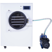Huishoudelijke 6Kg 8Kg Fruit Food Mini Vacuüm Gedroogde Huis Vriesdroger Lyofilisator Met Olievrije Vacuümpomp Machine Usa Instock