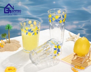 Vaso de Vidrio con Diseño de Limón para el Verano, Proveedor Chino, Vasos de Vidrio para el Hogar, Mayorista - Product Image 1