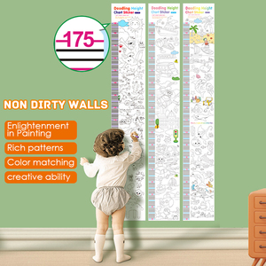 Autocollant de <span class=keywords><strong>tableau</strong></span> de hauteur de griffonnage créatif autocollant mural amovible en papier à dessin autocollant de dessin animé de <span class=keywords><strong>tableau</strong></span> de croissance de hauteur pour les enfants - Product Image 6