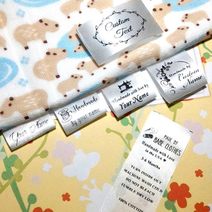 Etiquetas Tejidas Personalizadas al por Mayor con <span class=keywords><strong>Nombre</strong></span> de Marca Privada, Ecológicas, Cortadas con Láser, <span class=keywords><strong>para</strong></span> <span class=keywords><strong>Ropa</strong></span>, Etiquetas de Satén Damasco, <span class=keywords><strong>Cinta</strong></span> de Poliéster - Product Image 4