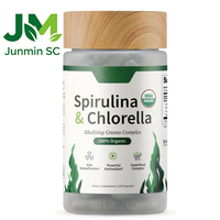 Capsules de spiruline et de chlorelle en marque privée OEM, complément naturel d'algues, détoxifiant, antioxydant, soutien immunitaire, nettoyage du corps