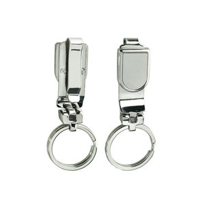 Moschettone in lega portachiavi cinturino in pelle alla moda portachiavi in metallo Vintage carino in pelle Vintage portachiavi Clip da cintura in lega di zinco - Product Image 1