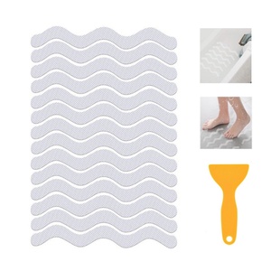 Bath Tub Shower Stairs Wave Safety Strips Adhesive Decals Anti Slip Shower Strip Non Slip <b>Sticker</b> for Bathroom - Product Image 1