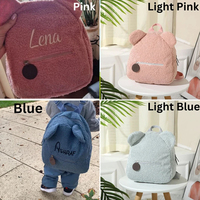 Sac à dos personnalisé pour enfant en peluche Sac à dos pour tout-petit Cadeau de maternelle Petit sac à dos décontracté Teddy Ours mignon