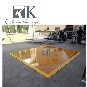 Dance Floor Portable Party Wedding Event Flooring with Plywood <b>Platform</b> Aluminum Edging - Product Image 5