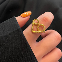 Nuevo anillo abierto geométrico retro femenino tendencia de celebridades de Internet europeas y americanas ins estilo fresco anillo versátil simple para estudiantes