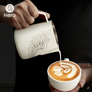 Zerohero Thương Hiệu 600Ml Trắng Thép Không Gỉ Barista Latte Nghệ Thuật Sữa Bọt Jug Racer Bình Sữa - Product Image 6