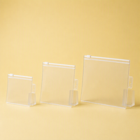 Sac d'emballage cosmétique écologique en PVC mat avec fermeture éclair, en EVA, à fond plat, pour les nécessités quotidiennes