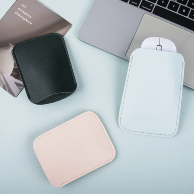 Portable PU Leather Magic Mouse Sleeve Cross-Border Storage Pouch Mouse Protective Organizer Bag