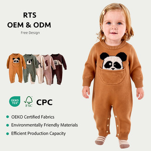Angou Baby Bodys Fabricant Bas quantité minimale de commande Onesies Vêtements pour bébés Marque en vrac 4 5 <span class=keywords><strong>Mois</strong></span> Bébé Garçon Vêtements <span class=keywords><strong>Pull</strong></span> - Product Image 1