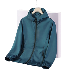 New Sun Protection <b>Vintage</b> Plain Dyed Corduroy Finished <b>Bomber</b> <b>Jacket</b> Men's Spring Waterproof Quick Dry Breathable Lightweight - Product Image 1