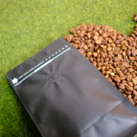 Sachet de café compostable composite de 12 oz avec valve, impression personnalisée par gravure de sécurité et impression de logo pour emballage alimentaire