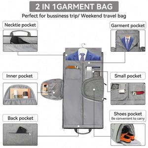 Sac de voyage convertible 2 en 1 BSCI pour homme, avec bandoulière, capacité 49L, idéal comme bagage cabine - Product Image 3