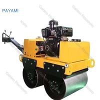 Compacteur vibrant micro : Compacteur routier à double tambour avec frein de pompe hydraulique pour asphalte et terrains restreints