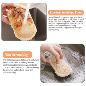 Biodegradable <span class=keywords><strong>Luffa</strong></span> Baño Loofah Scrub Esponja Ducha Cepillo Limpieza <span class=keywords><strong>Estropajo</strong></span> Depurador - Product Image 3