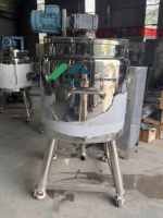 Cuve de mélange en acier inoxydable à double enveloppe chauffante et refroidissante avec agitateur personnalisé pour sauces, crèmes, cosmétiques et produits chimiques