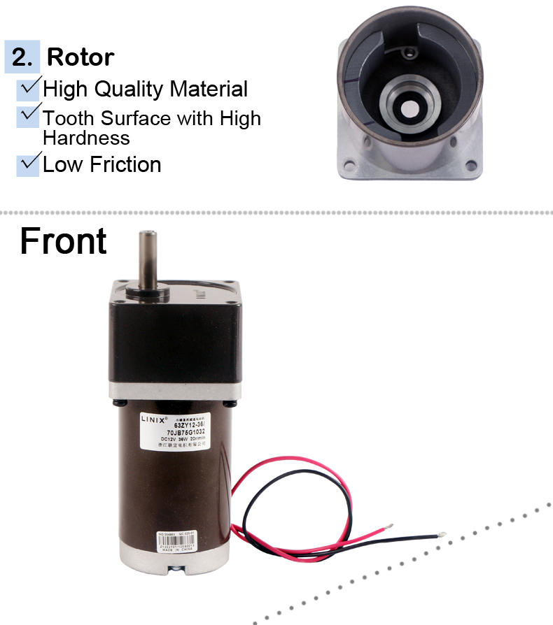 LINIX 63ZY12-36/70JB75G1032 - High Torque DC Motor for Amusement