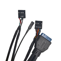 Câble de carte mère pour PC d'usine, installation facile, USB3.0, USB2.0 + LED + interrupteur d'alimentation + câble de panneau avant audio HD I/O, en stock