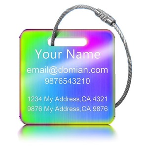 Hot-selling Custom Metal <b>Luggage</b> Tags with Personalized Logo Nameplates Travel Anti-Loss <b>Accessories</b> - Product Image 1