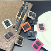 Support de stylo élastique en cuir pour carnets et tablettes, auto-adhésif, 2 trous, pochette de rangement pour stylet d'ordinateur portable