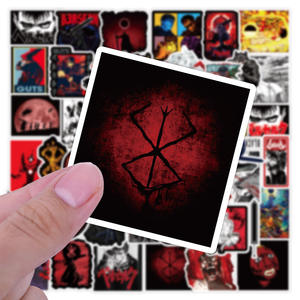 50 pièces/sac Nouveaux autocollants amovibles imperméables à l'eau sur le thème de l'anime <span class=keywords><strong>Berserk</strong></span> pour la décoration de cahiers et de skateboards - Product Image 2