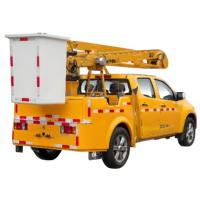 Plateforme élévatrice hydraulique montée sur camionnette, pliable, pour travaux en hauteur, 10 m, sécurité routière