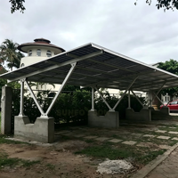 Système de carport solaire étanche à montage au sol facile à installer, structure de stationnement, parking solaire moderne.