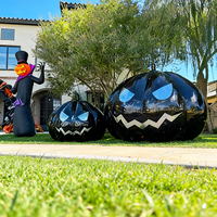 Grande citrouille gonflable d'Halloween, citrouille géante gonflable avec lumière LED pour décorations de jardin en extérieur