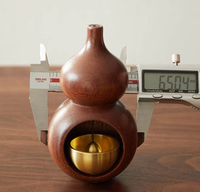 Campana de puerta de latón macizo, campana de cobre, decoración para tienda, recordatorio de entrada, campana de viento de madera con forma de calabaza