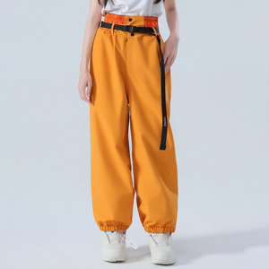 FLYSKI Custom Logo Windproof <b>Waterproof</b> Breathable Zipper High Waistband Unisex 100% Polyester Women's Winter Ski Pants Slim Fit - Product Image 6