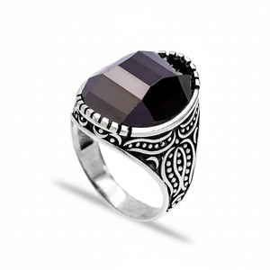 Oval Shape Onyx Stone Ottoman <b>Men</b> <b>Ring</b> Jewelry Man Jewellery Wholesale Handcrafted Authentic 925 Sterling <b>Silver</b> <b>Men</b> <b>Ring</b> - Product Image 2