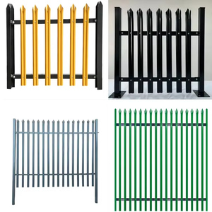 Precio bajo barato de <span class=keywords><strong>segunda</strong></span> <span class=keywords><strong>mano</strong></span> galvanizado de seguridad de acero de seguridad residencial Precio de cerca de empalizada - Product Image 1