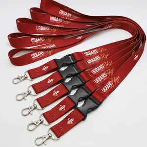 Wholesale Polyester Lanyard Adjustable Neck Strap Sublimation Printed Lanyard With Logo Custom For Sports And Games