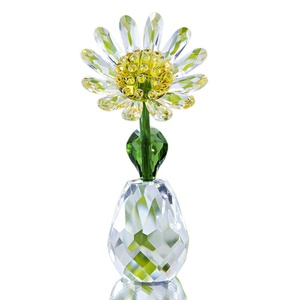 Juego de Caja de Regalo Semielaborada de Cristal con Margaritas, Estilo Moderno y Minimalista, Decoración para el Hogar y el Automóvil - Product Image 1