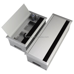 <span class=keywords><strong>Passe</strong></span>-câble en alliage d'aluminium pour mobilier de bureau moderne, prise murale rectangulaire 135 mm, 10A, pour boîtier de câble de charge - Product Image 4