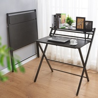 Table d'ordinateur pliante de stockage à double couche moderne Simple ménage étudiant bureau d'étude salle sans installation meubles de location