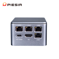 Piesia Intel 12th Gen N95 N100 N300 Desktop Mini PC 4 Lan 1*HD 2*USB3.0 Type-C Portable Mini Computer Host for Home and Student