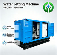 Équipement de détartrage et de lavage de gros conduits 85Lpm 1500bar, dispositif de nettoyage industriel à jet d'eau