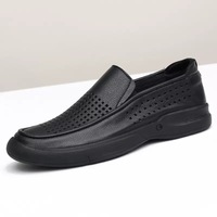 Chaussures pour hommes en cuir véritable laminé souple, à lacets, antidérapantes, confortables, style business décontracté, printemps, Joker