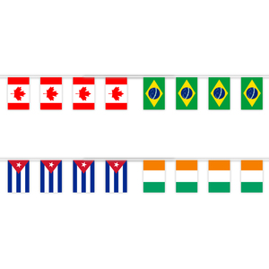 Vente en gros de drapeaux à cordes suspendus pour tous les pays banderoles pour événements sportifs drapeau décoratif à cordes du Chili - Product Image 5