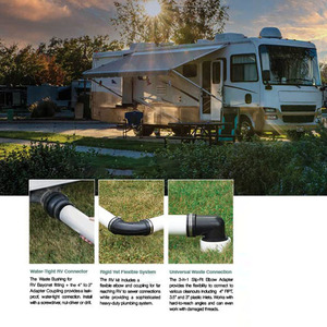 Sistema de Conexión de Drenaje para Autocaravanas AromaNano, Kit de Adaptador de Acoplamiento Deslizante, Conexiones de Manguera de Drenaje para Autocaravanas de 3 Pulgadas, PVC Fernco - Product Image 2