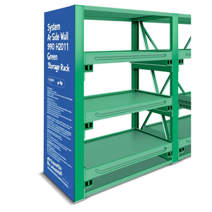 Système Fami Ar Side Wall D900 H2010 Vert Ral6011 pour étagère de rangement - Product Image 3