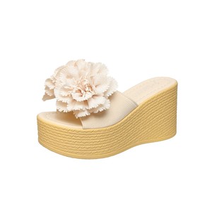 Sandalias de Plataforma con Tacón de Cuña y Lazo para Mujer, Talla Grande, Verano 2025, Venta al Por Mayor, M55 - Product Image 5