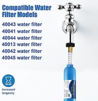 Filtro de agua en línea para RV certificado NSF 401/42, 2 paquetes, Protector Flexible, reduce el mal sabor, fluoruro, más sedimentos, agua potable
